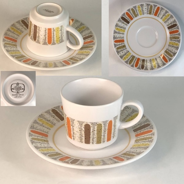 ノリタケマルディグラデミタスカップ＆ソーサー : 昭和レトロ食器