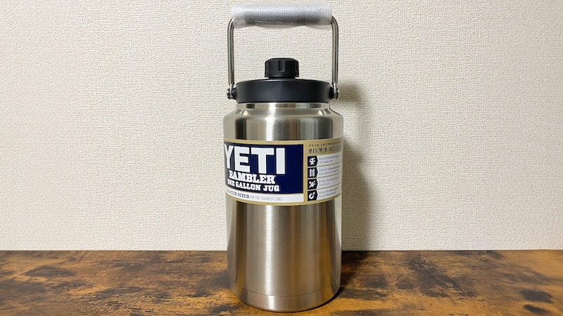 YETIのランブラーステンレスジャグ（ワンガロン/ハーフガロン）は氷