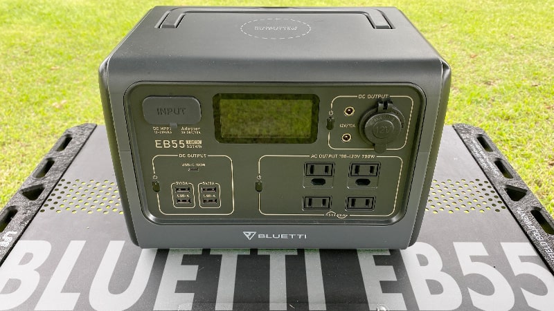 ポータブル電源BLUETTI EB55をレビュー！リン酸鉄系バッテリーで安心安定！