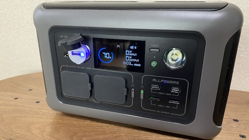 ALLPOWERSのリン酸鉄を採用した新ポータブル電源「R600」をレビュー！