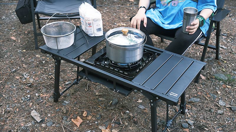 大人気アルペンアウトドアーズのアルミユニットテーブル88/110を