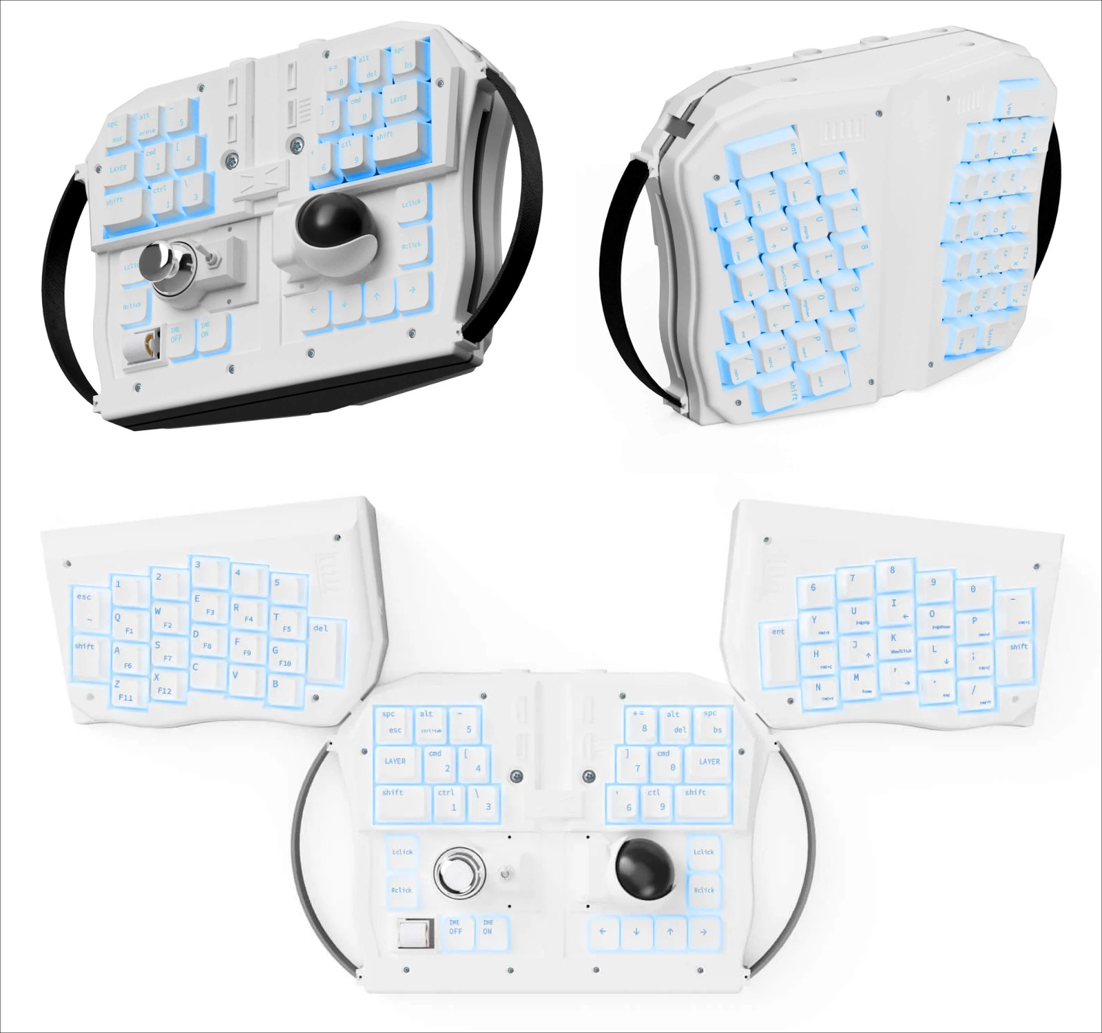 GrabShell － これは新しい！折りたたみ式で手で持っても、机の上でも