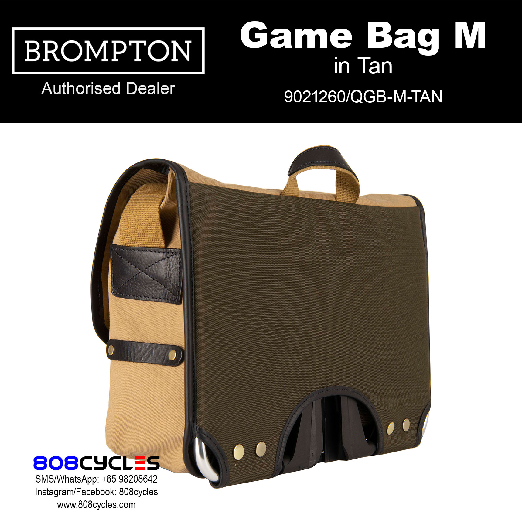 BROMPTON Game Bag M in Tan – 808 Cycles