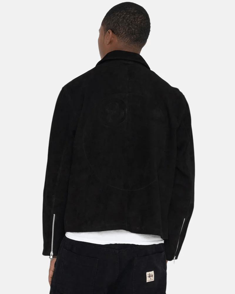 Stussy 8 Ball Suede Bing Jacket Black