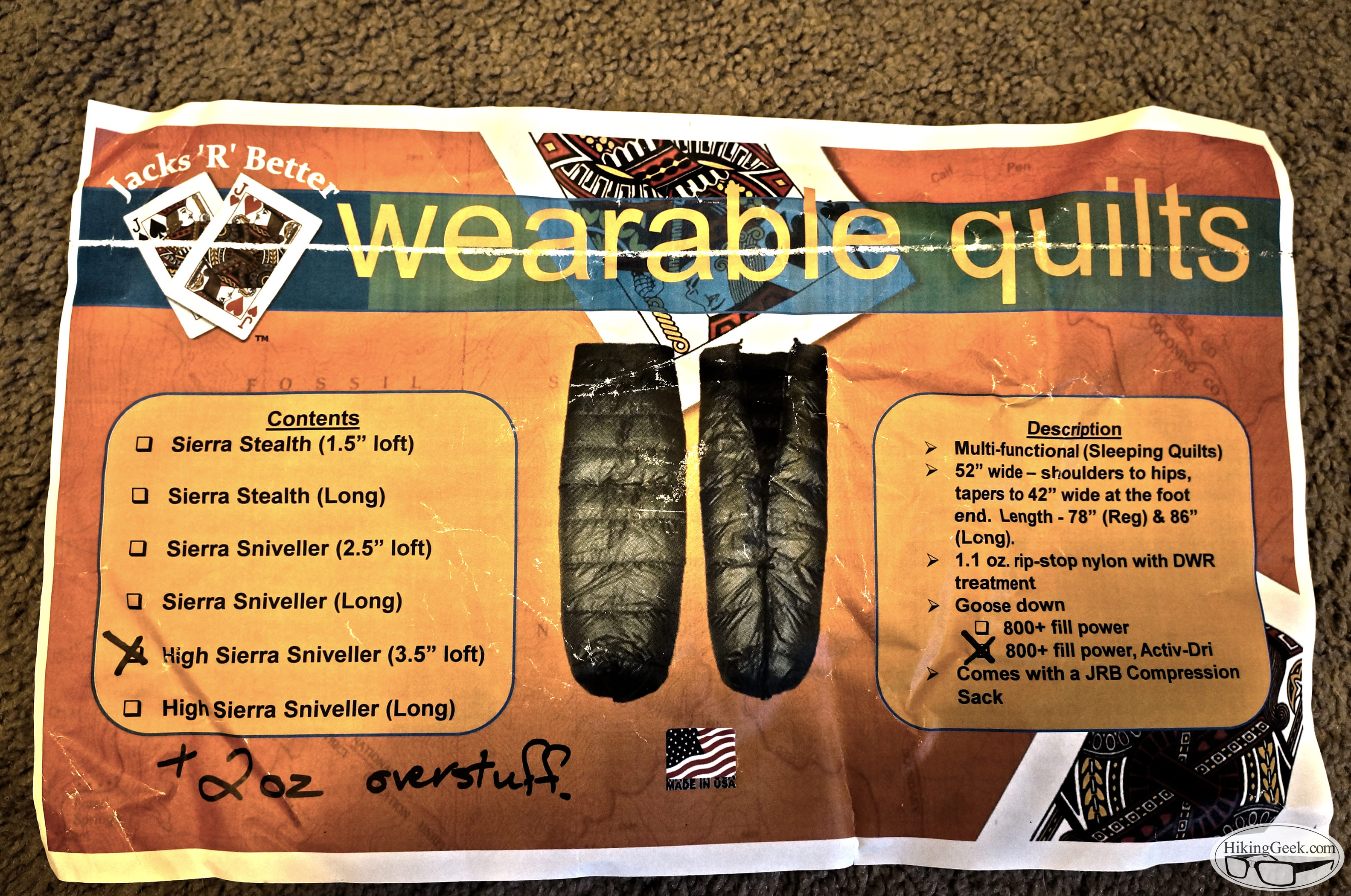 First Look: Jacks 'R' Better High Sierra Sniveller Backpacking