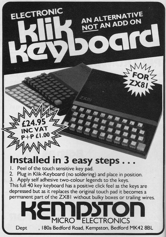 Early Sinclair ZX81 peripheral adverts - Retro Games Collector