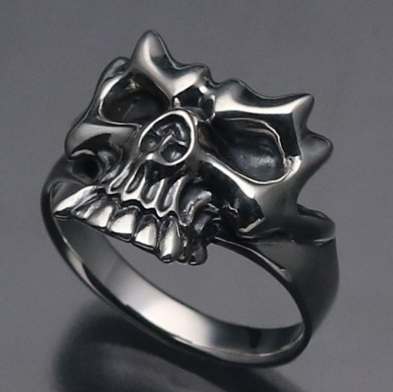 アッシュ | スカルリング | シンプルなシルバーアクセサリ、ギフトにも