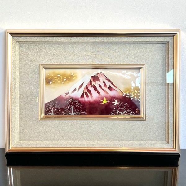 七宝額絵《鉄線》4*8 – 田村七宝工芸 七宝焼窯元【公式サイト】