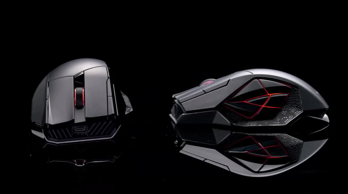 サイドボタンが個性的なデュアルモード接続ゲーミングマウス ASUS「ROG