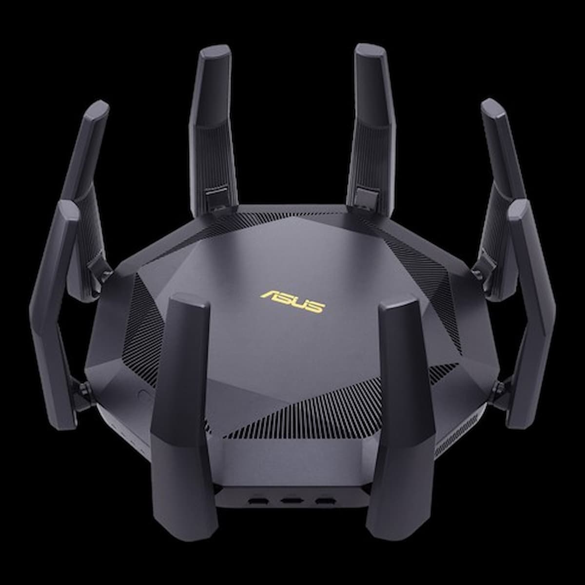 ASUS 無線LANルーター 八角形デザイン RT-AX89X 丸いボディを8本のアンテナ
