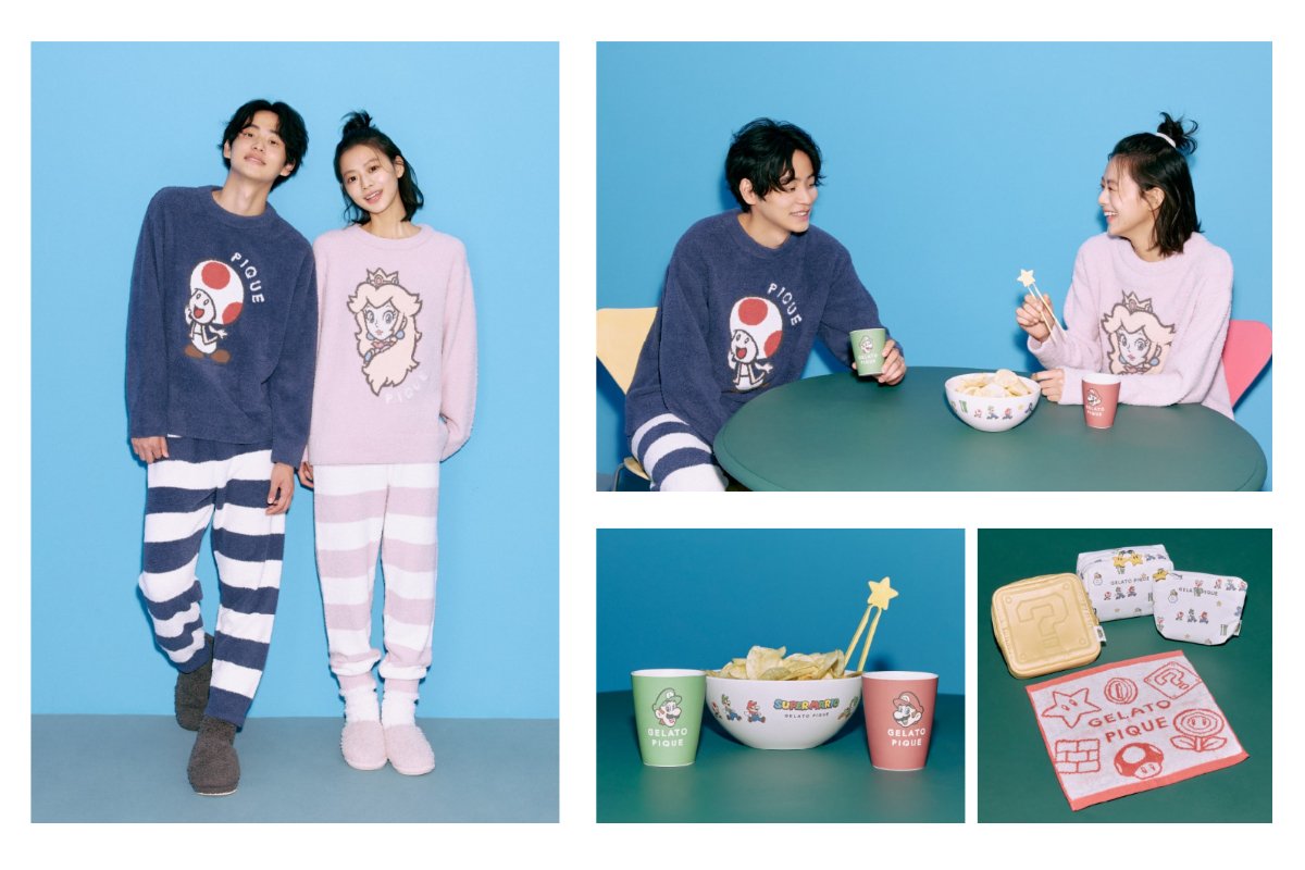 第3弾！「ジェラピケ」×「マリオ」コラボのルームウェアが11月10日から