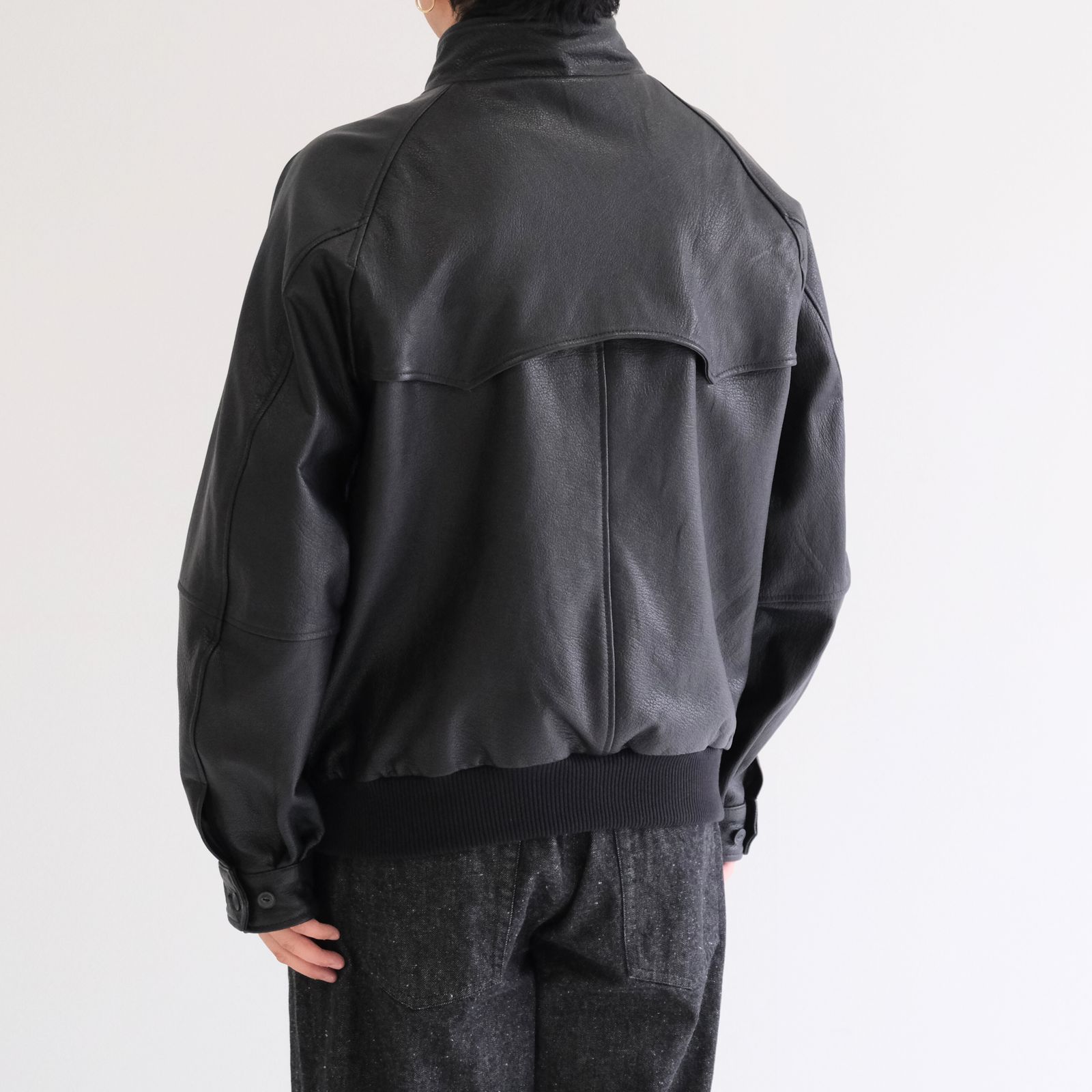 CCU - STAND COLLAR BLOUSON / レザージャケット / ゴートレザー | iko