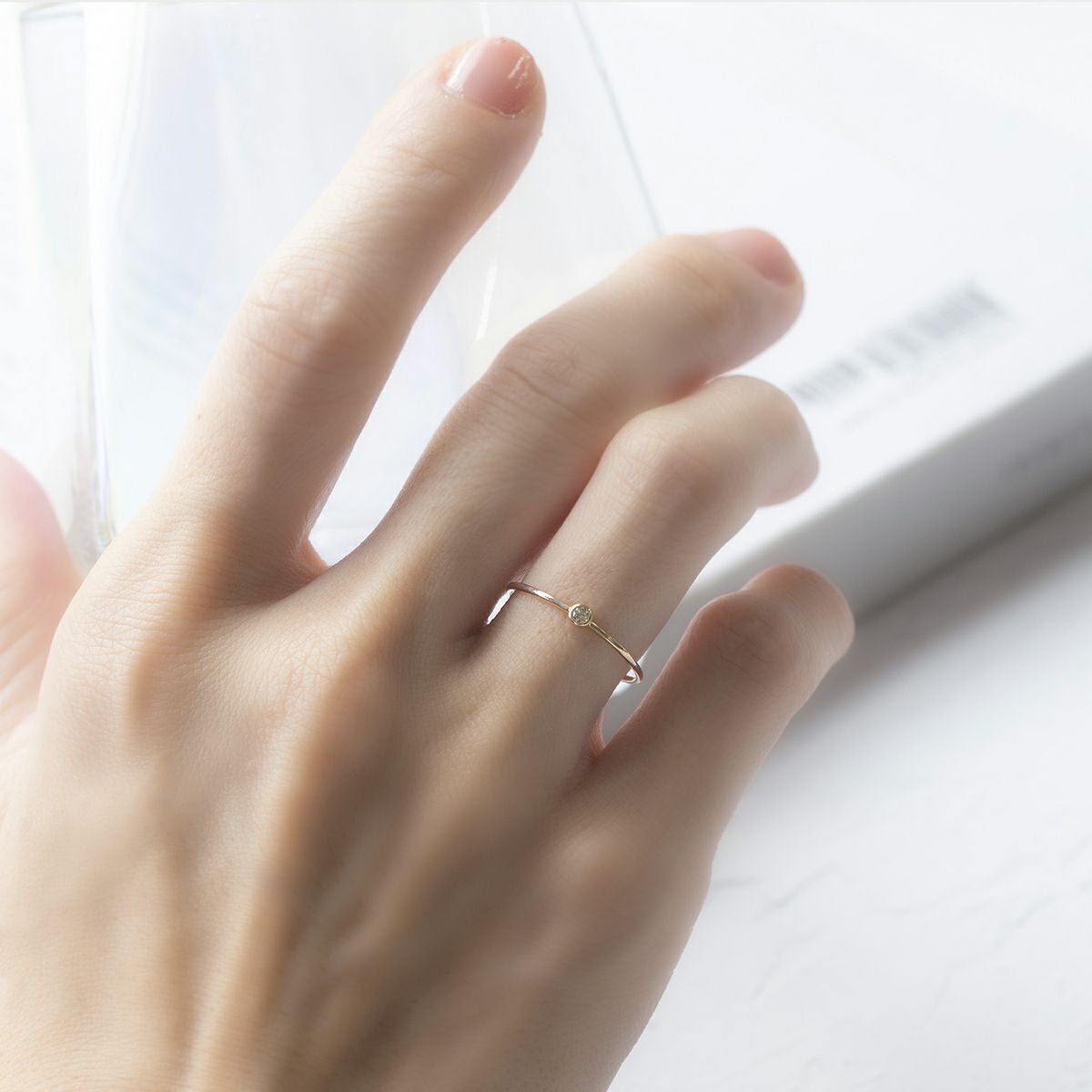 K10 YG/WG ダイヤモンド リング | IKEDAジュエリーオンライン