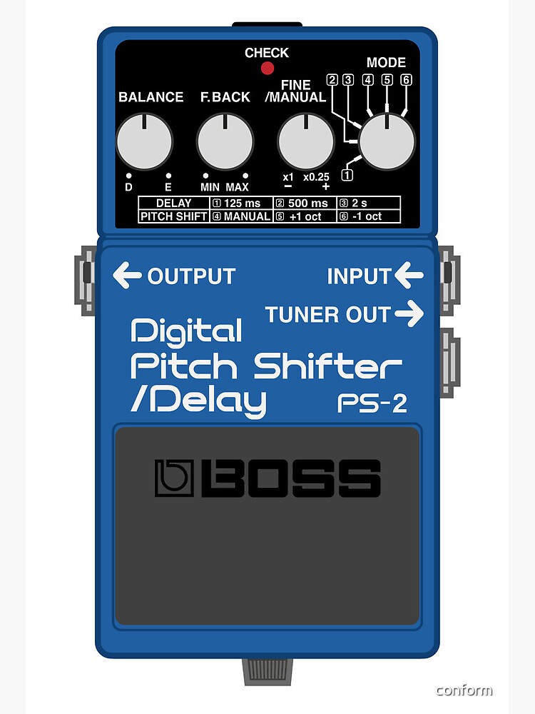 Boss PS-2 Digital Pitch Shifter / Delay Guitar Effect Pedal