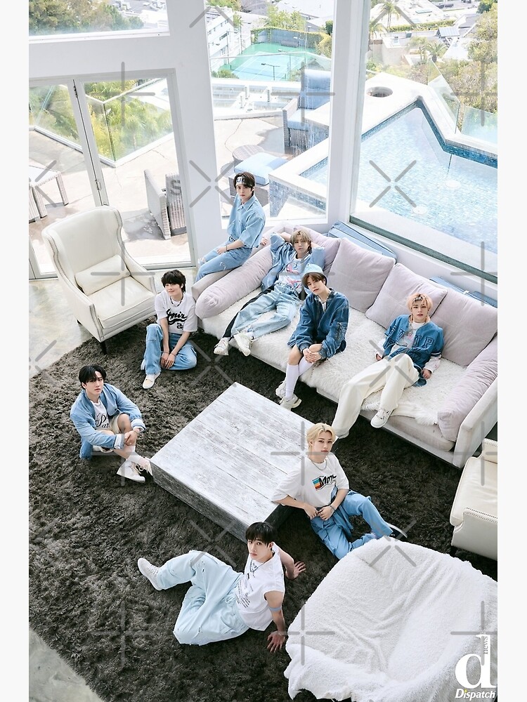 Stray Kids SKZ summer 8 members poster blue boyfriend material