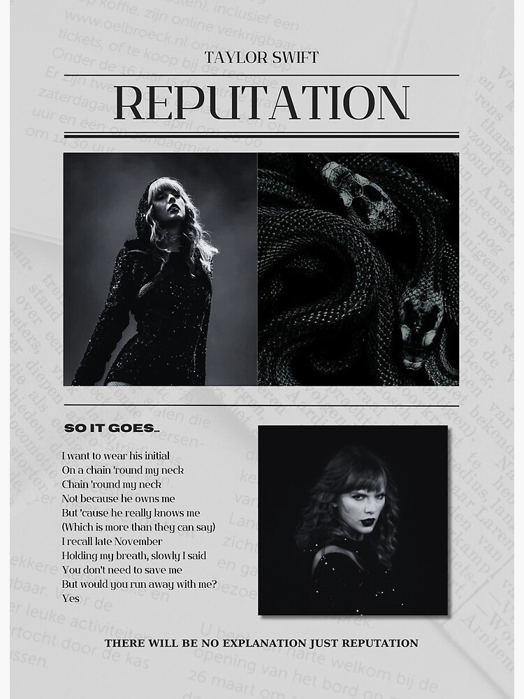 Taylor Swift Reputation Poster