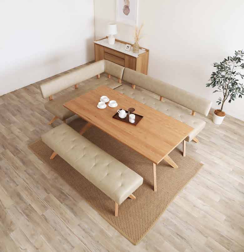 シギヤマ家具 ダイニングテーブル レブル 180cm 長方形 4人用 6人用