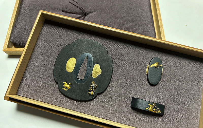 後藤方乗光晃 二所 寿老福禄寿Goto Hojyo Mitsuaki Tsuba and