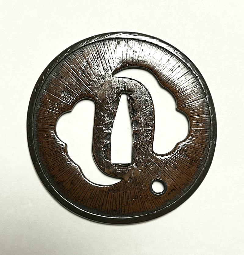 雲形透日足鑢鐔 無銘 彦三Hikozo Tsuba design of cloud | 日本刀買取