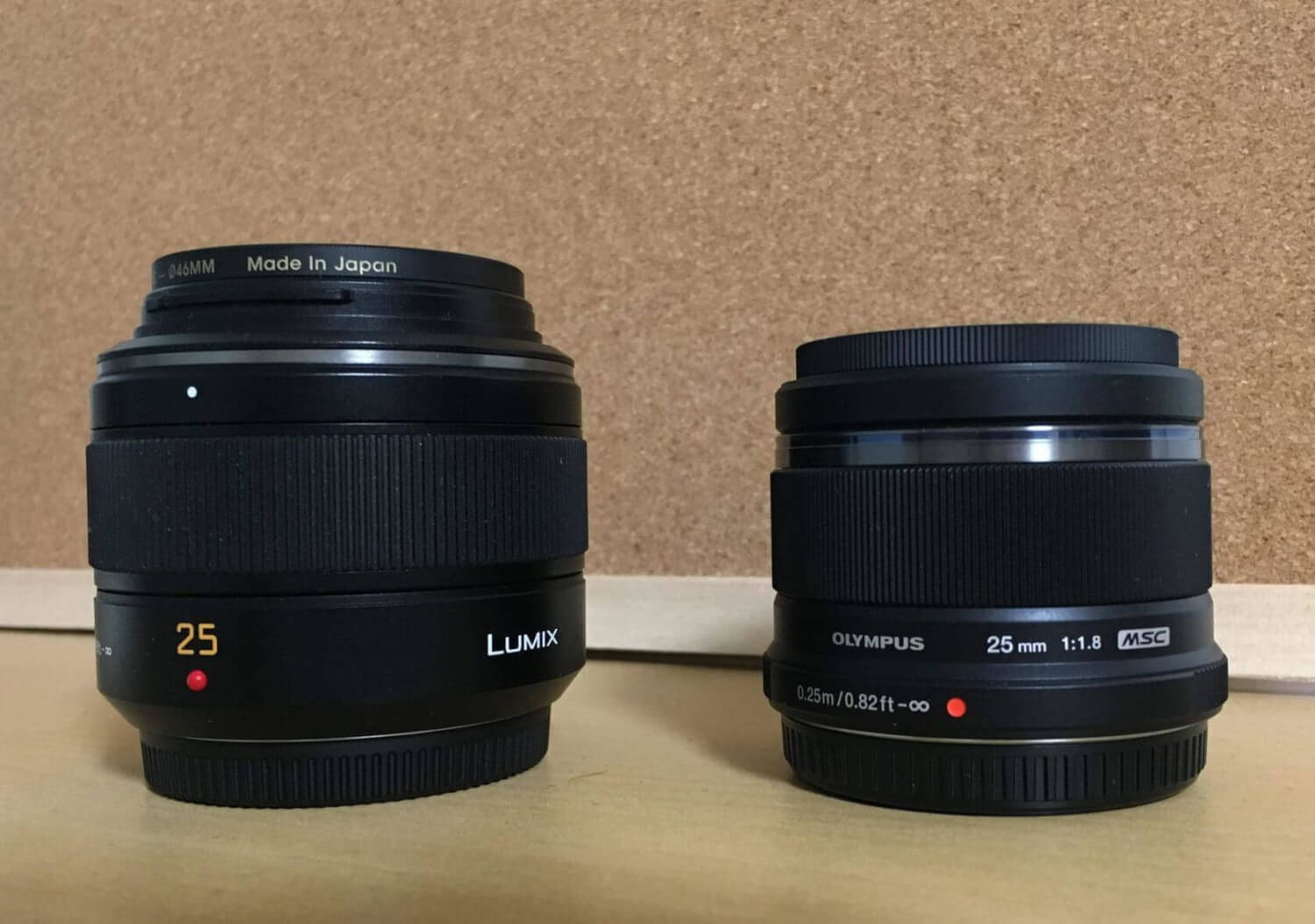 OLYMPUS M.ZUIKO DIGITAL 25mm F1.8とPanasonic DG SUMMILUX 25mm/F1.4