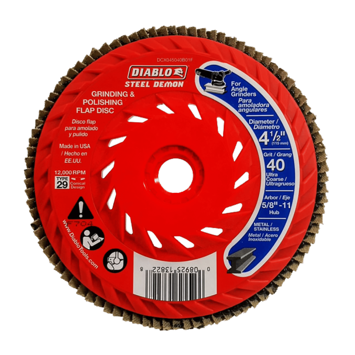 DCX045040B01F | Flap Discs | 4-1/2