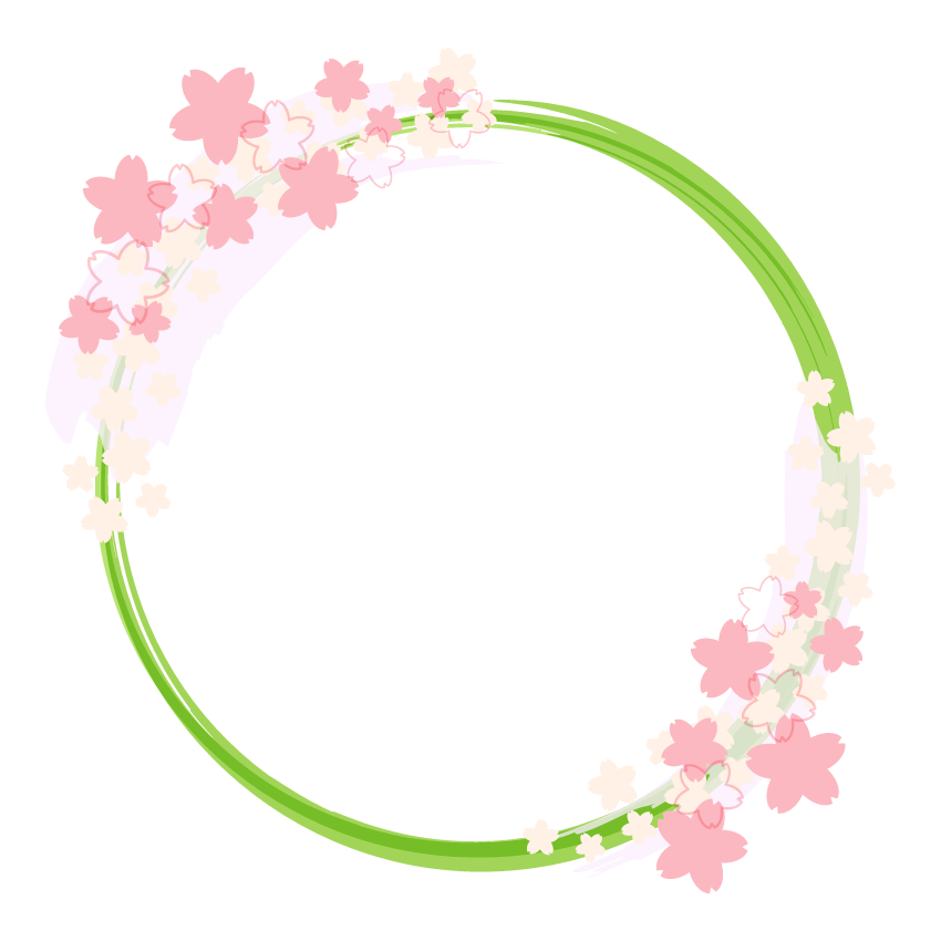 和風の桜の円形フレーム・飾り枠のイラスト | 無料のフリー素材