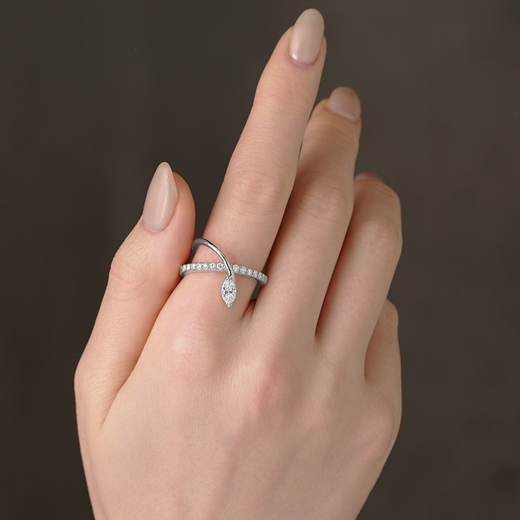 EI007]Ptダイヤモンド/インデックスリング(プラチナ): Hyacca | IMAYO