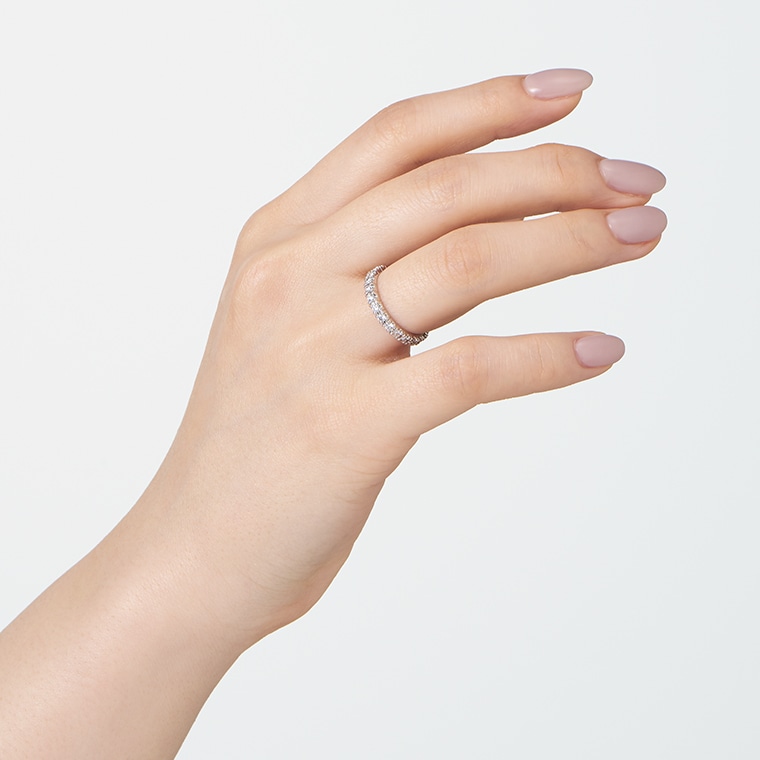 E002 ラボグロウンダイヤモンド/フルエタニティリング/0.66ct/#6