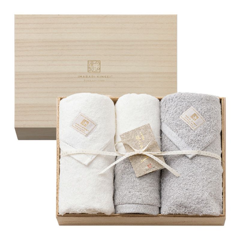 今治謹製 極上タオル superior 木箱入り バスタオル2枚・フェイス