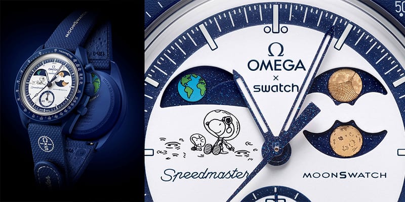 オメガ x スウォッチ ムーンスウォッチにスヌーピーをフィーチャーした