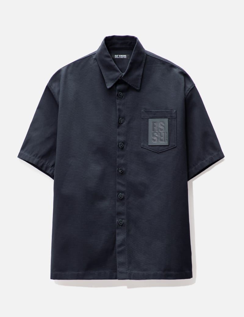 Raf Simons - Oversized Short Sleeve Denim Shirt | HBX
