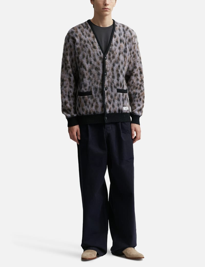 WACKO MARIA - Leopard Mohair Cardigan (Type-1) | HBX