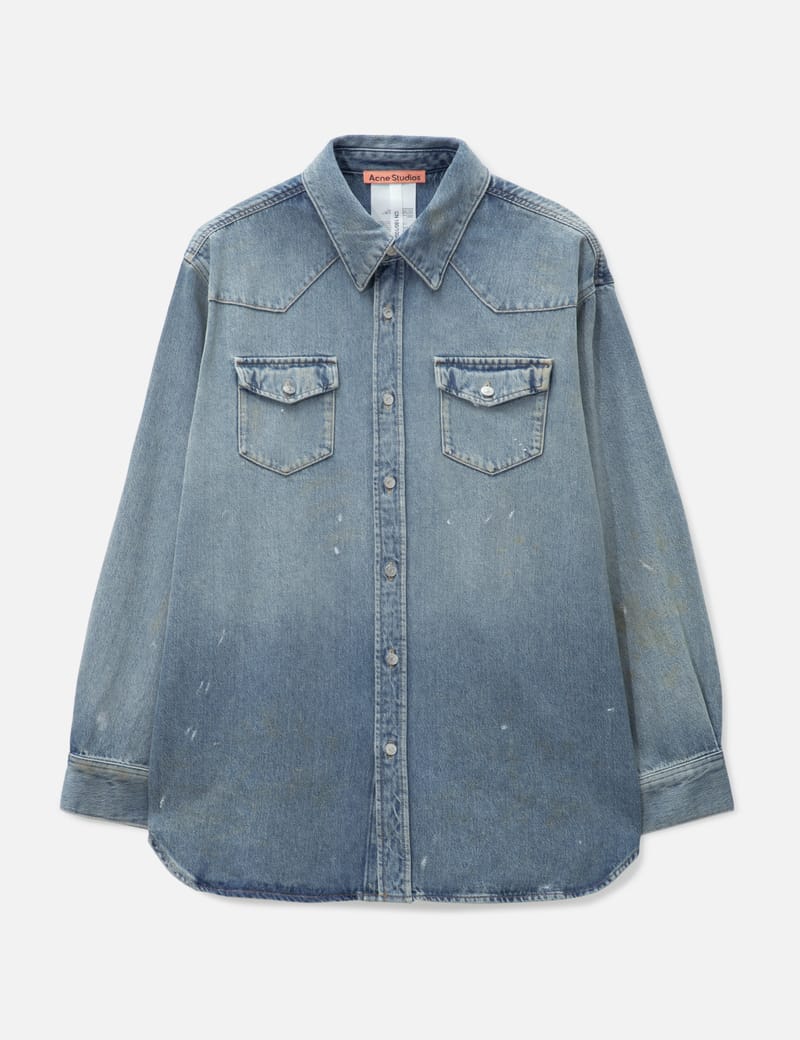 Acne Studios - Paint Denim Shirt | HBX