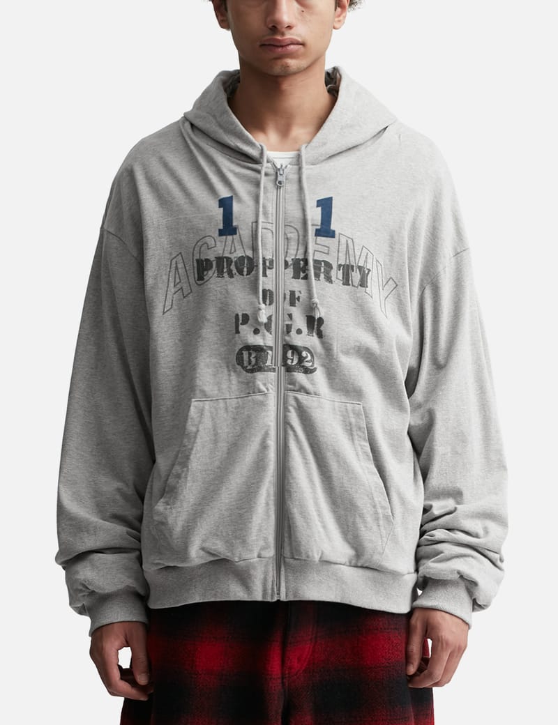 PROJECT G/R - REVERSIBLE LASER CUT ZIP HOODIE | HBX