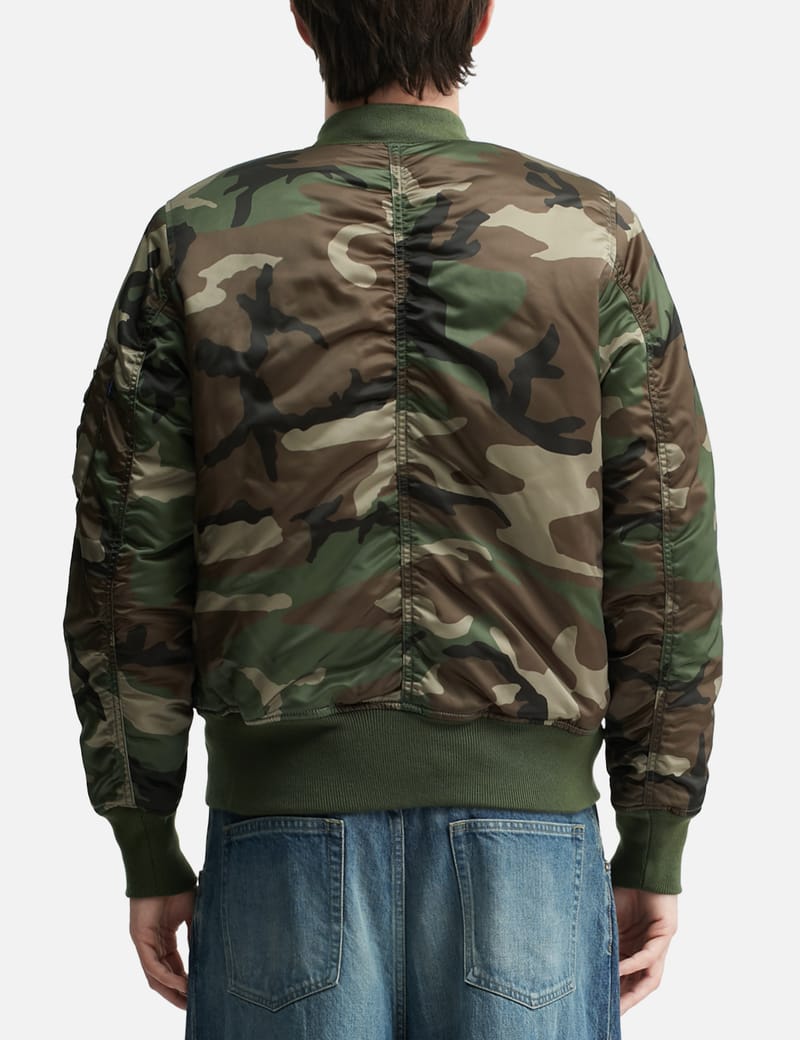 Alpha Industries MA-1 Base Flight Bomber Jacket Camo - Reversible