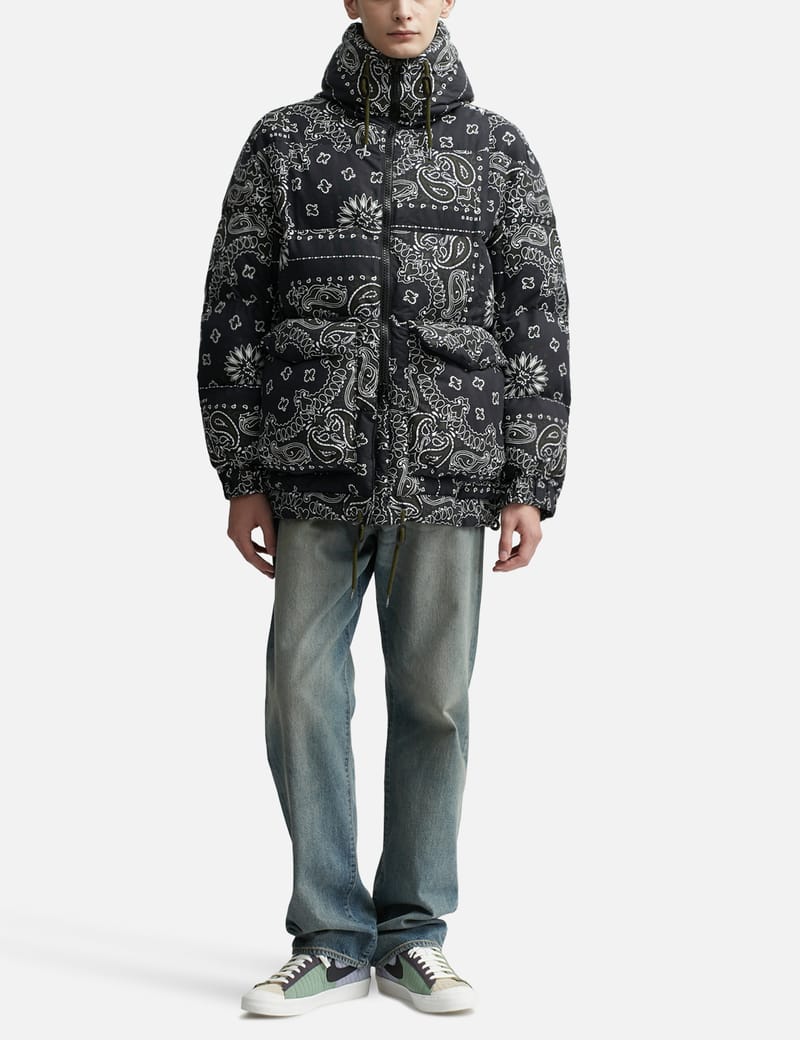 Sacai - Bandana Print Puffer Jacket | HBX