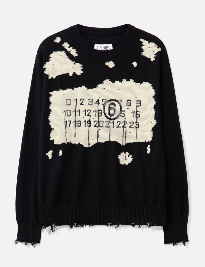 MM6 Maison Margiela - Numeric Intarsia Sweater | HBX