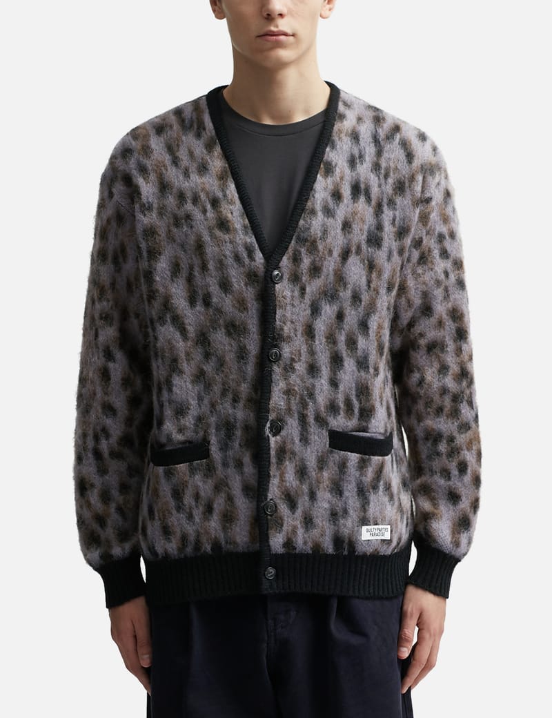 WACKO MARIA - Leopard Mohair Cardigan (Type-1) | HBX