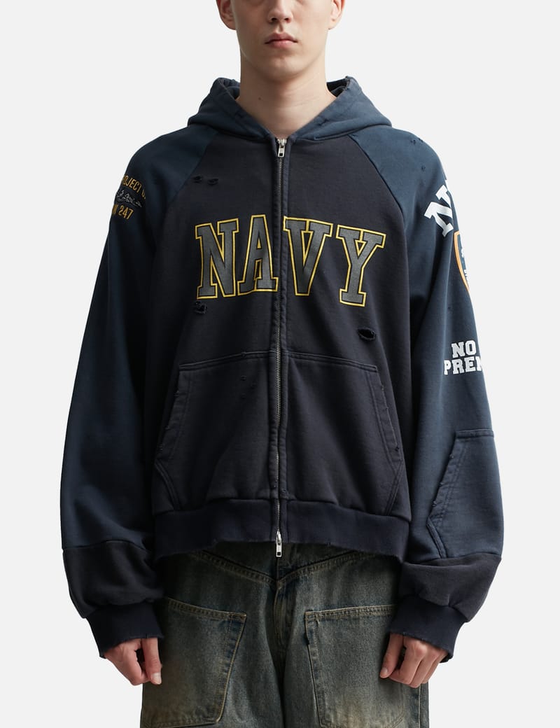 PROJECT G/R - Reconstructed Folded Zip Hoodie | HBX
