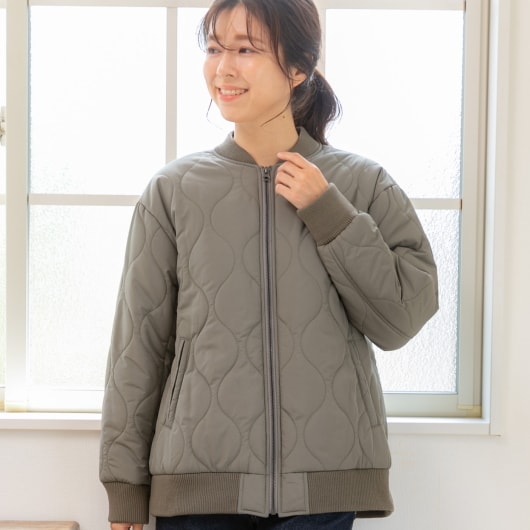 キルティングブルゾンMA-1フロントジップジャケット | プレフェリール