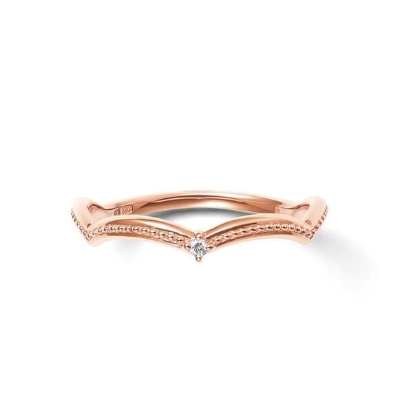 K10 ピンクゴールド ダイヤモンド リング（指輪）※ピンキーサイズあり