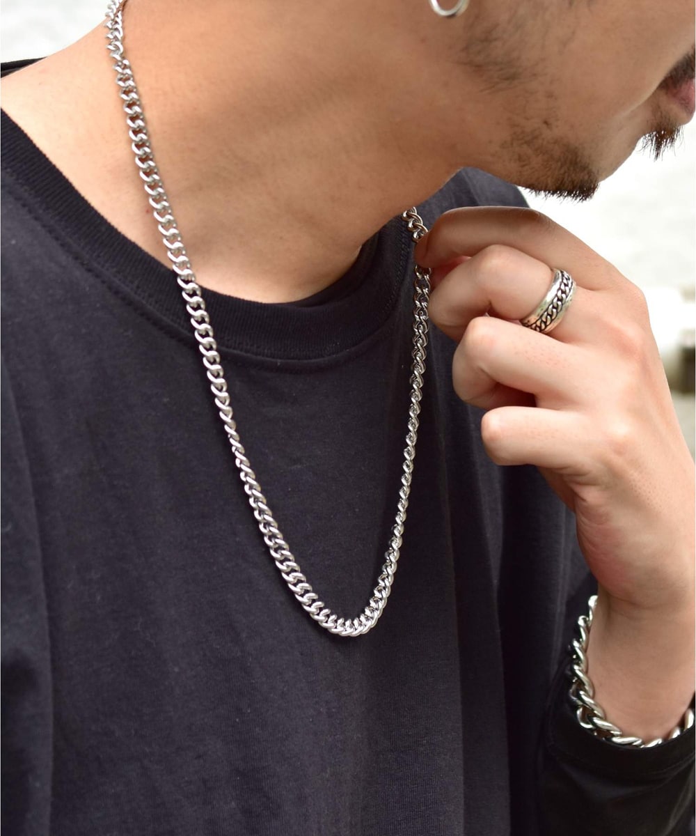 限定展開】LH-1 チェーンネックレス/6.5mm幅喜平60cm/ステンレス金アレ
