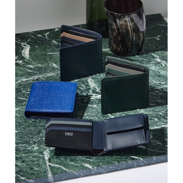 配色型押しレザー 2つ折り財布 | タケオキクチ(TAKEO KIKUCHI