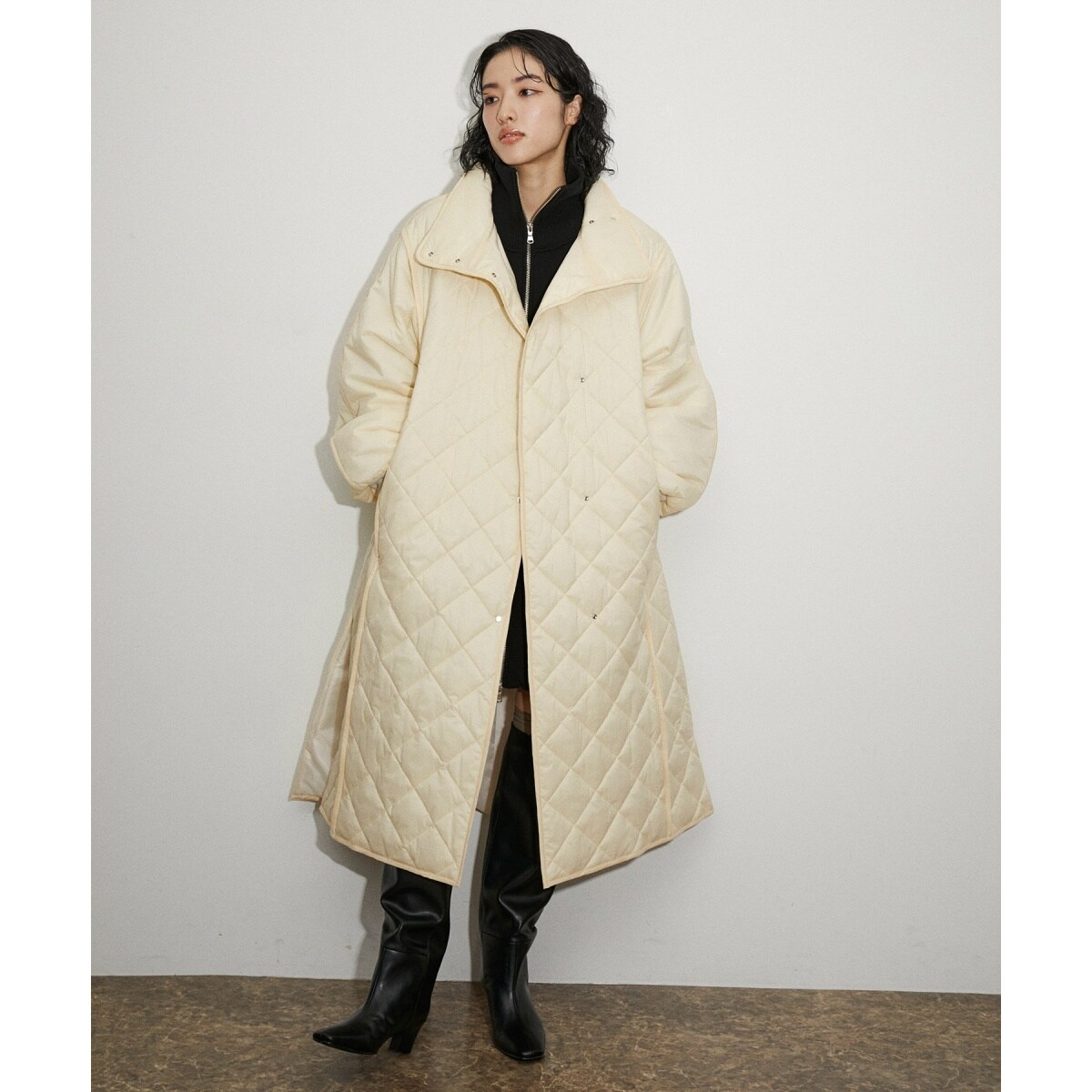 スタンドネックキルティングコート | アダムエロペ(ADAM ET ROPE