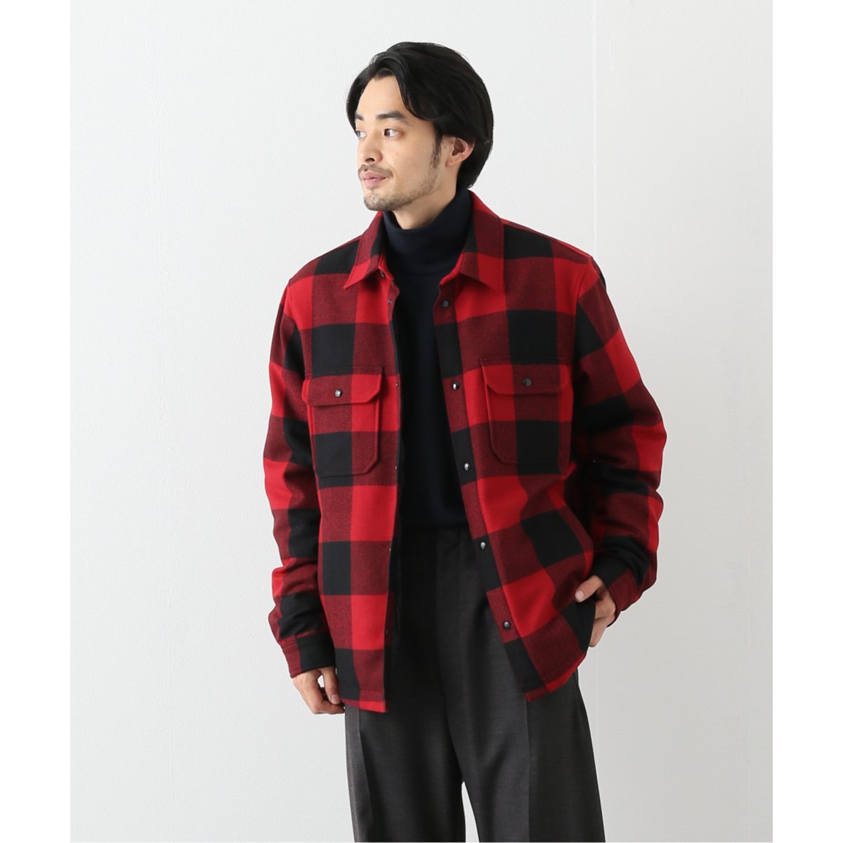 WOOLRICH / ウールリッチ】 アラスカンウール チェック オーバーシャツ