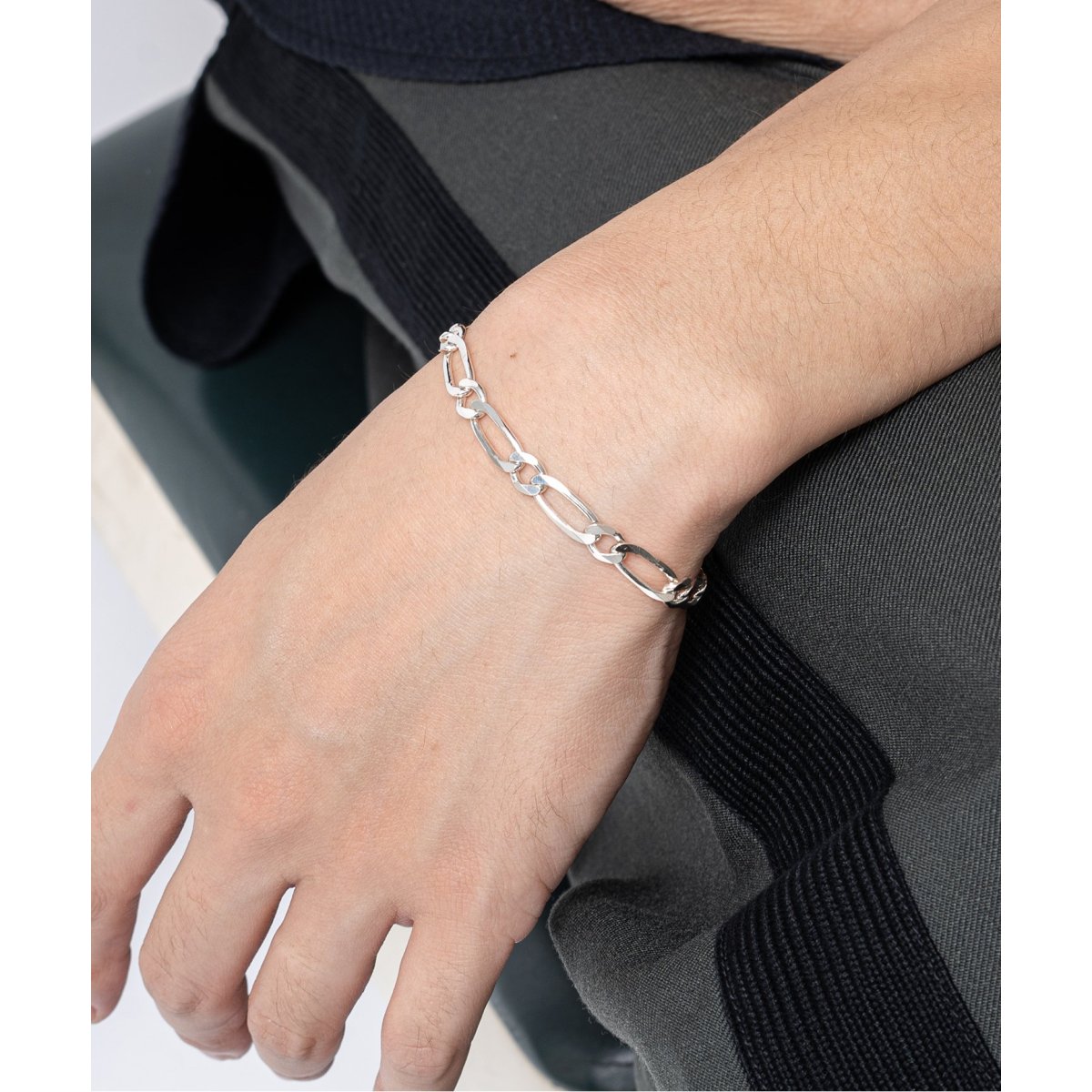 XOLO JEWELRY/ショロ】 oval mutual link bracelet -6mm- | 417