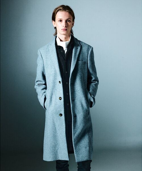 尾州産 ピークドラペル チェスターコート （アウター）｜5351POUR LES