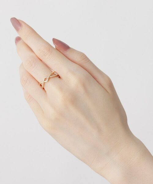 K10ダイヤモンド ひし形クロスリング （リング）｜COCOSHNIK