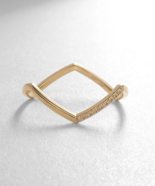 K10ダイヤモンド V字連続 リング （リング）｜COCOSHNIK / ココシュ