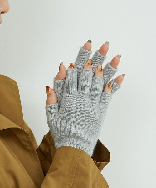 セール】 【WILLIAM BRUNTON】カシミヤ フィンガーレスグローブ （手袋